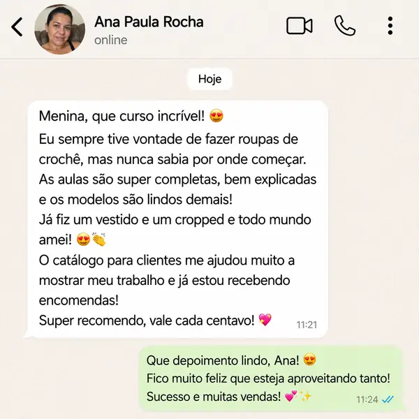 Comentário de aluna